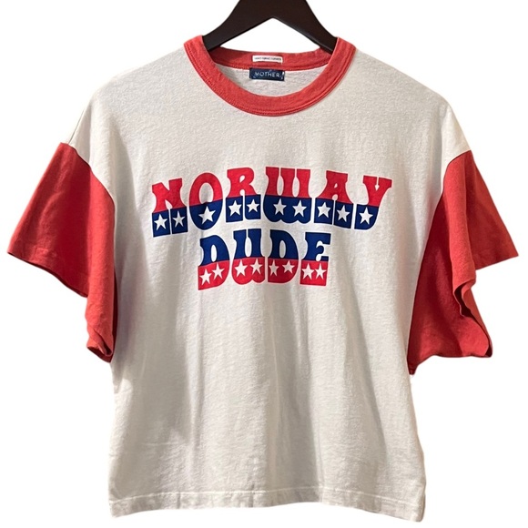 Mother Tee The‎ Wingman Graphic Cropped T-shirt Sz XS - Picture 2 of 9